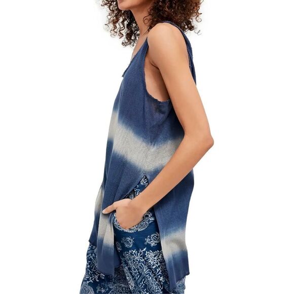 Free People Free People Joni Long Knit Tank Top In Citrus Sunset Combo  Size Sma - Picture 3 of 3